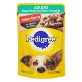 Alimento para Cães Adultos Raças Pequenas Carne ao Molho Pedigree Pacote 100g