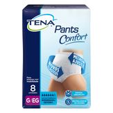 Roupa Íntima Descartável G/EG Unissex Pants Confort Tena Pacote 8 Unidades