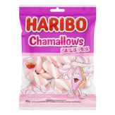 Marshmallow Morango Cables Pink Chamallows Haribo Pacote 80g