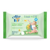 Toalhas Umedecidas Aloe Vera Alev Baby Pacote 48 Unidades