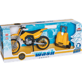 Moto Cross Lava Jato Sai Água Wash Garage Usual Brinquedos 1 Unidade