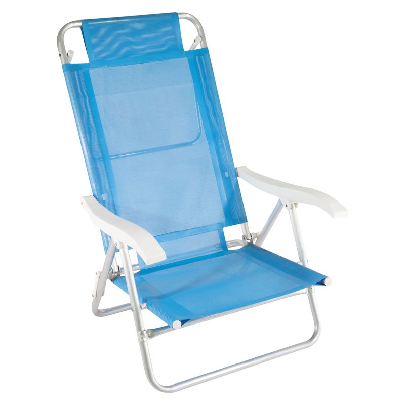 Cadeira-de-Praia-Aluminio-Reclinavel-Azul-Sol-de-Verao-Fashion-Mor-1-Unidade