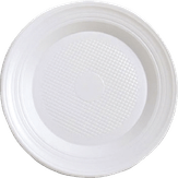 Prato de Plástico Branco 20cm Regina 1 Unidade