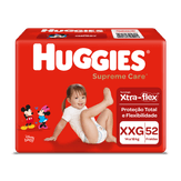 Fralda Descartável Infantil Huggies Supreme Care XXG com 52 Unidades