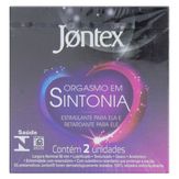 Preservativo Lubrificado Orgasmo em Sintonia Jontex Caixa 2 Unidades
