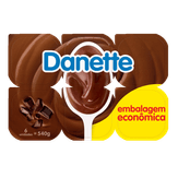 Danette de Chocolate ao Leite Danone Bandeja de 540g com 6 Unidades Embalagem Econômica