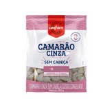 Camarão Cinza sem Cabeça Cozido Congelado Confiare Pacote 200g
